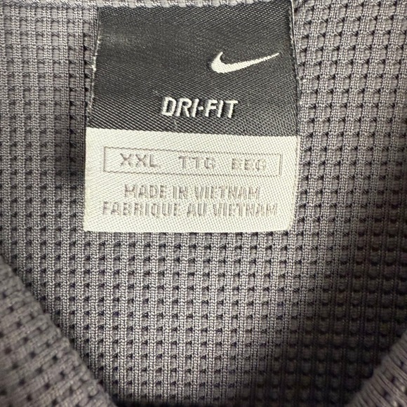 NIKE Dri-FIT Short Sleeve Athletic Golf Polo Shirt Size XXL Gray - Picture 5 of 7